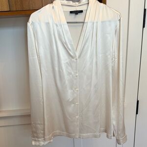 Lafayette 148 Cream silk blouse